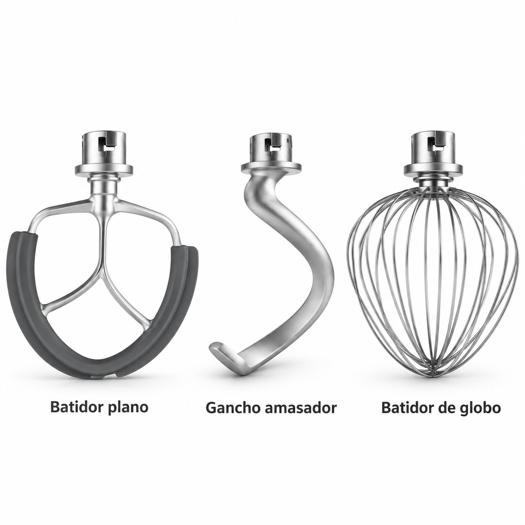 Batidora Amasadora Profesional 2800W, Robot de Cocina de 16 Litros con Bol de Acero Inoxidable, Sistema Planetario, Pantalla Digital y 3 Accesorios para Pan, Pizza y Repostería